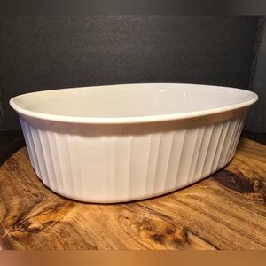 White Corning Ware Oval Baking Dish 1 Litre / 4 Cups Ceramic Bake Ware NEW